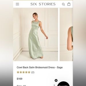 Adorable sage green bridesmaid dress, never worn!